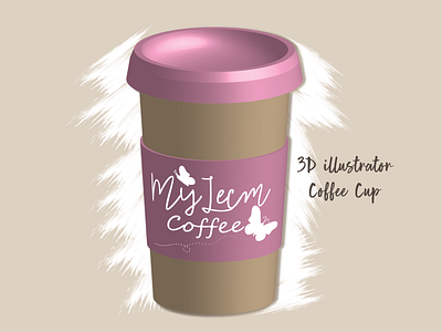 3D Coffee Cup graphic design illustration illustrator