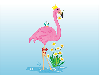 Lovely Flamingo Vector animation flamingo illustrator illustration illustrator