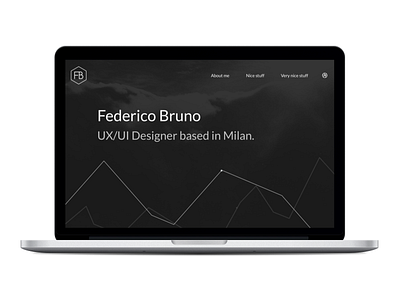 Portfolio black black and white designer macbook portfolio ui ux website