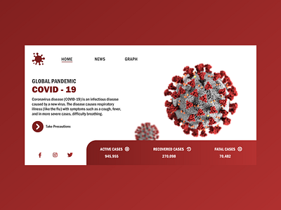 Covid 19 Webdesign concept