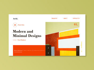 Architectural Landing Page Concept creative design flatdesign graphic design illustrator cc typography uiux vector web webdesign webdesigner