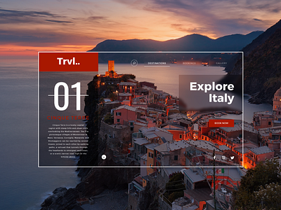 Landing Page UI design for Tours