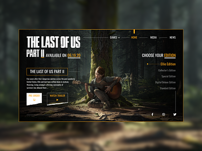 The last of us 2 Landing Page