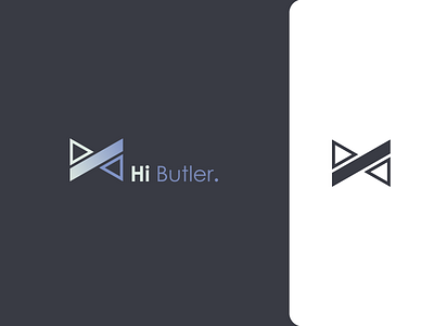 Hi Butler Brand Identiy branding design butler design flatdesign gradient graphic design illustrator cc logo design logodesign typography