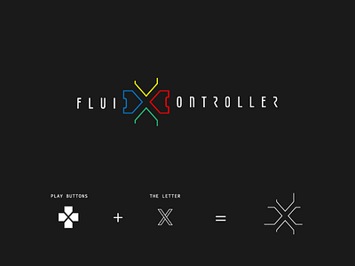 Fluid X Controller flatdesign illustraor logodesign typography