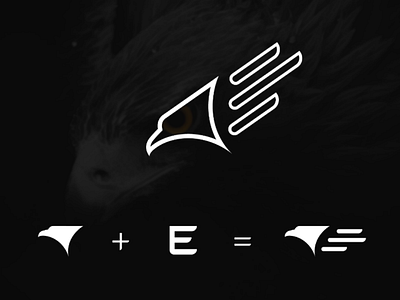 Eagle Outline logo design illustratorcc logodesign