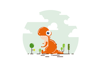 Dinosaur graphic illustration design flatdesign illustration illustrator cc simple design vector