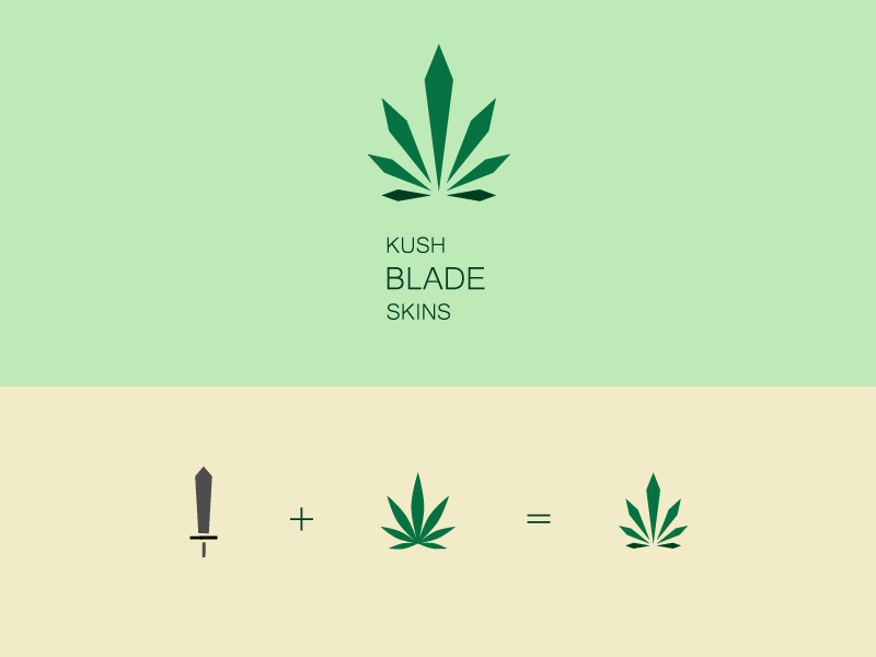 Kush Blade Skins graphic design creative branding typography illustration logodesign design illustrator cc vector flatdesign