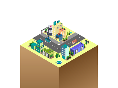 Isometric City creative design flatdesign graphic design illustration illustrator cc isometric art isometric design isometric illustration simple design vector