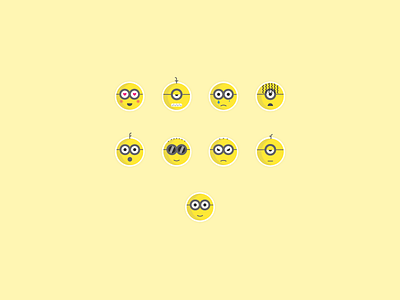 Minions emoji creative design emojis flatdesign graphic design illustration illustrator cc simple design vector