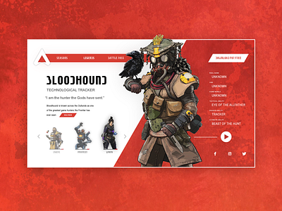 Character profile page for Apex Legends