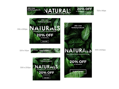 Naturals Banner Web Template