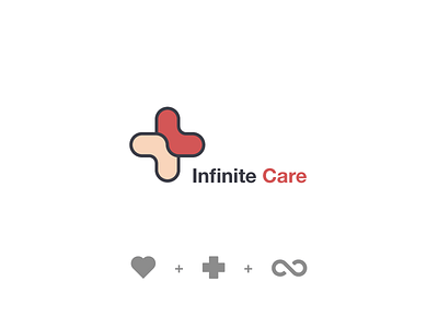 Infinite Care Logo Design branding creative design flatdesign graphic design illustration illustrator cc logo logodesign logotype type typography vector