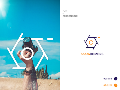 Photobombrs Logo Concept creative design flatdesign graphic design illustration illustrator cc logo logo design simple design typography vector