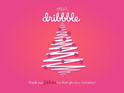 Thank you jithin! christmas invite jithin thank you thankyou tree