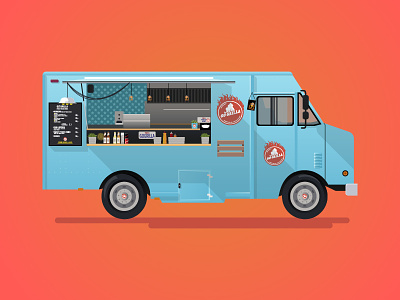 Gogrilla Food truck car food food truck foodtruck gogrilla illustrator service truck van vector vectorgraphics