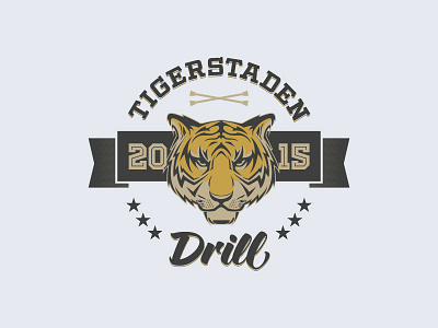 Twirling Team Logo illustration logo oslo team tiger twirling vector