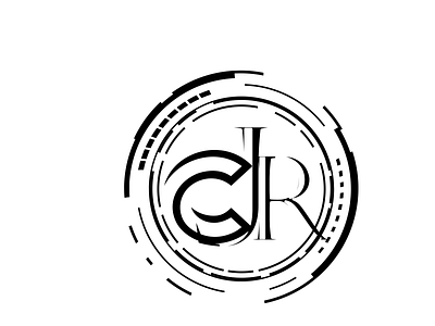 B&W CJR Tech Logo art beautiful branding design graphic design illustration logo logodesign simplicity typography