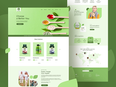 Healthcare Product Landing Page beauty product fitness healthcare medical medicine online skincare ui wellness
