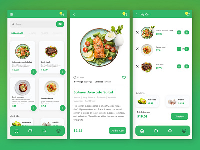 Keto Application UI Design android application design food graphic design healthy ios keto mobile ui ux
