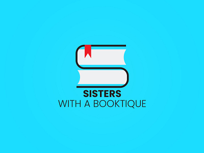 Sisters With a Booktique Logo art blog book branding design graphic design icon logo minimal read review vector
