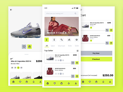 Sport Clothing Shop UI adidas android app application cart checkout design ecommerce graphic design icon ios minimal mobile nike payment reebok shop sports ui ux