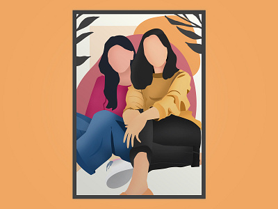 Friends Forever 2d 2d illustration 3d 3d art art artwork design digital digital art friends graphic design illustration minimal portrait vector