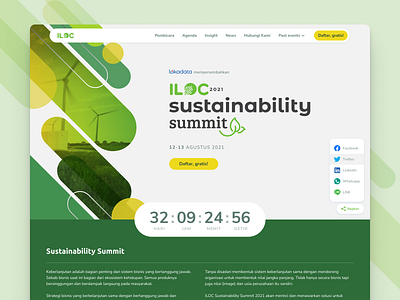 Website ILOC Conference 2021 conference design desktop event green ui ux web design website yellow