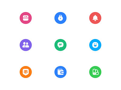 Hike – Iconography (solid colorful) by Rishabh Pandey for Hike on Dribbble