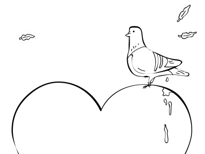 Pigeon Valentine bird dove feather game pigeon poo rip valentine valentines