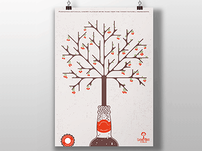 Cherry Tree Cola cherry coke cola drink fentimans fruit poster print screen tree vector