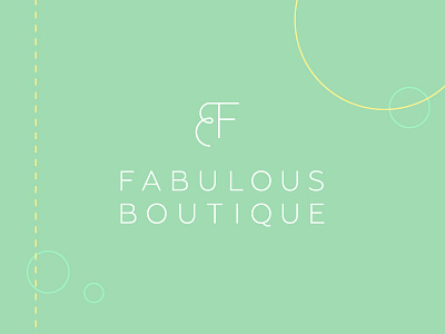 FB Identity boutique branding identity line logo pattern teal thin typography