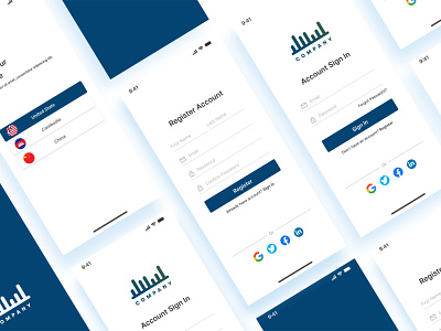 UX/UI Mobile Sign In & Register Screen app brand design branding design ecommerce graphic design illustration login screen logo mobile app mobile uxui sign in screen sign up screen typography ui ux uxui vector