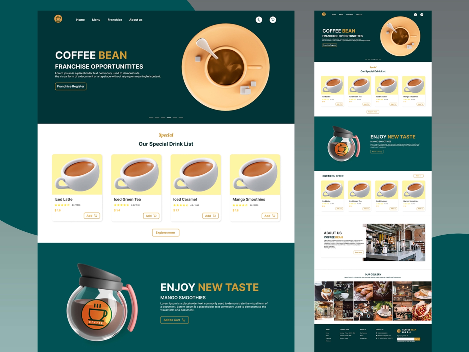 COFFEE BEAN - Website Design by Lay Sengly on Dribbble