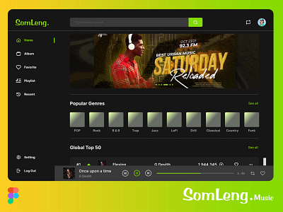 SomLeng.Music UI Dashboard WebApp