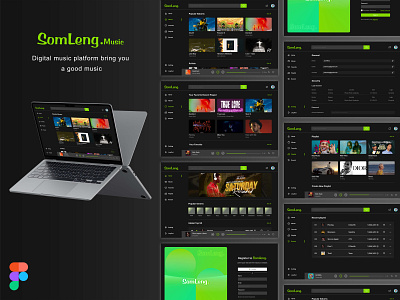 SomLeng.music dashboard UI Design