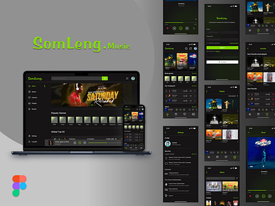 SomLeng.music WebApp UI Design