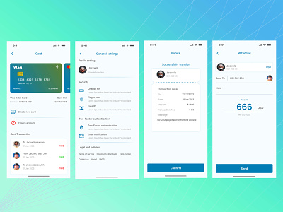 Mobile digital wallet UI concept
