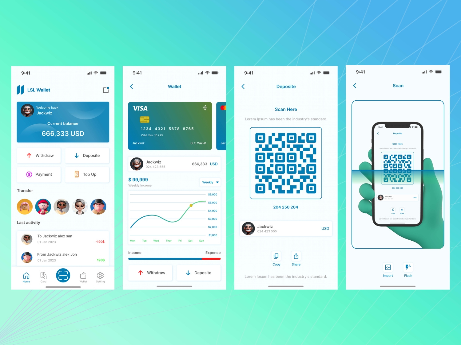 Mobile digital wallet UI concept by Lay Sengly on Dribbble