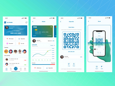 Mobile digital wallet UI concept