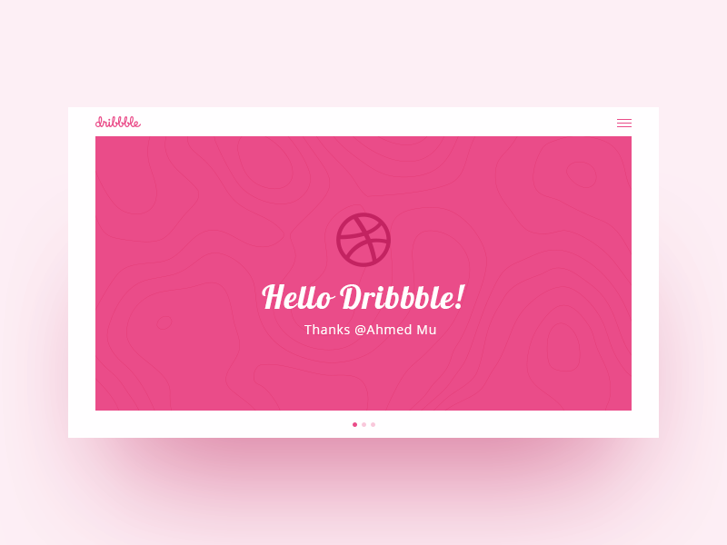Hello Dribbble! web design hello dribbble first shot thanks invite