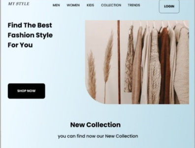 fashion store web design ui