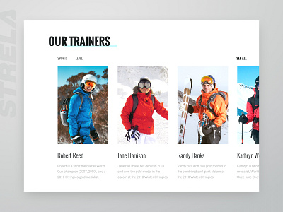 Website UI for Ski Training Center (part 2) ski sports ui user interface ux web website