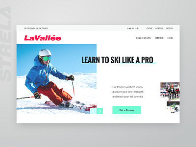 Website UI for Ski Training Center (part 1) ski sports ui user interface ux web website