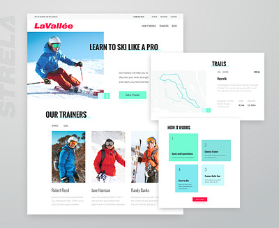 Website UI for Ski Training Center ski sports ui user interface ux web website