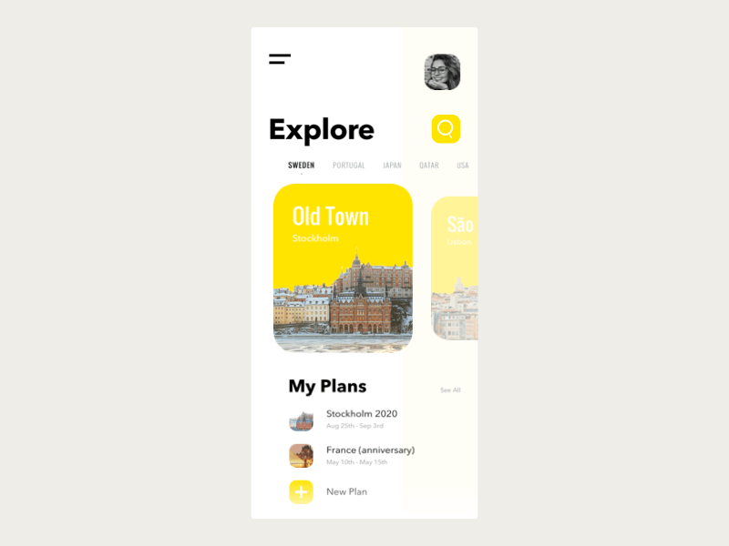 Mobile App UIUX (Travel Planner)