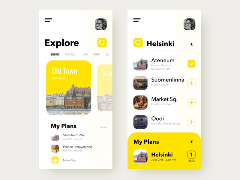 Mobile App Uiux Travel Planner By Vlad Trunov On Dribbble