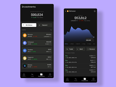 Centralized Crypto Exchange App app branding design typography ui ux