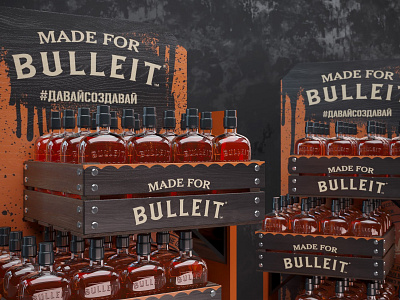 BULLEIT 3d animation branding design event eventdesign graphic design illustration logo motion graphics show stage ui