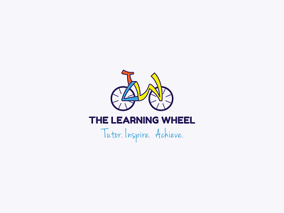 Logo design for The Learning Wheel bicycle blue branding children design education education logo fun icon illustration learning logo orange typography vector wheel yellow